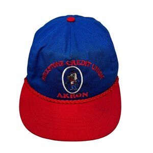 Akron Ohio Firestone Credit Union Bank Vintage Snapback Hat Cap Retro Hound Dog
